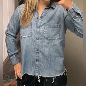 Madewell Cutoff Denim Shirt